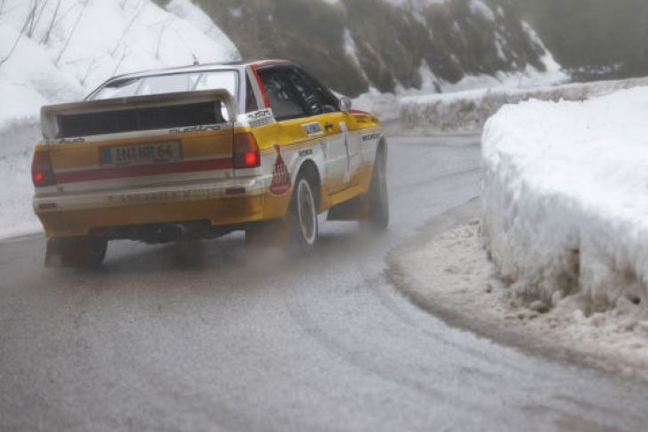 Unterwegs mit Walter Röhrl im Audi Rallye quattro am Col de Turini (Rallye Monte Carlo)