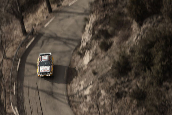 Unterwegs mit Walter Röhrl im Audi Rallye quattro am Col de Turini (Rallye Monte Carlo)