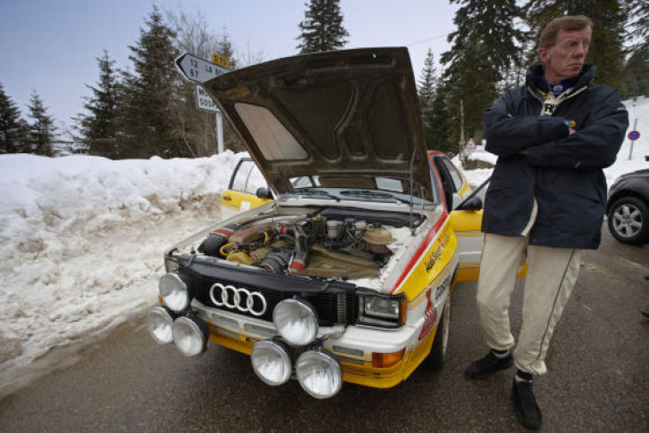 Unterwegs mit Walter Röhrl im Audi Rallye quattro am Col de Turini (Rallye Monte Carlo)