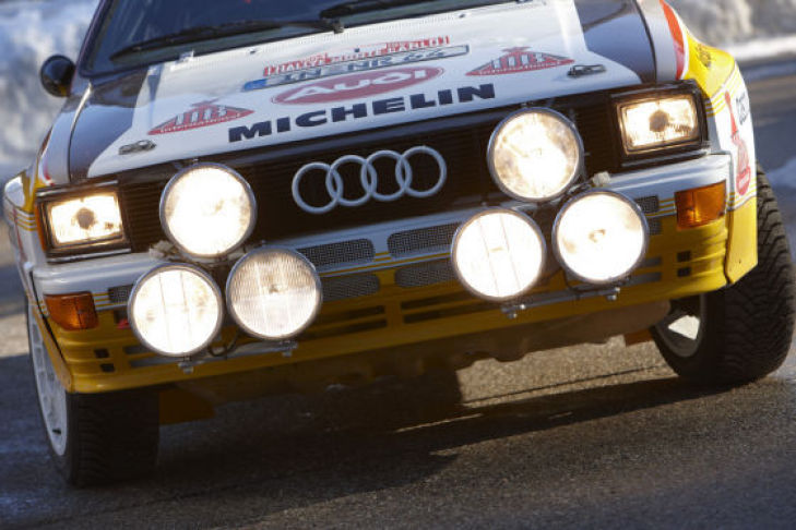 Unterwegs mit Walter Röhrl im Audi Rallye quattro am Col de Turini (Rallye Monte Carlo)