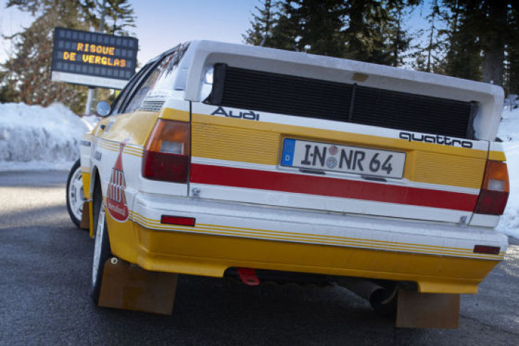 Unterwegs mit Walter Röhrl im Audi Rallye quattro am Col de Turini (Rallye Monte Carlo)