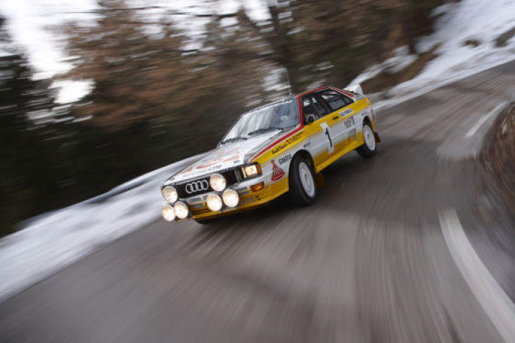 Unterwegs mit Walter Röhrl im Audi Rallye quattro am Col de Turini (Rallye Monte Carlo)