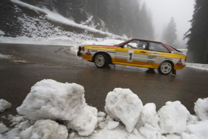 Unterwegs mit Walter Röhrl im Audi Rallye quattro am Col de Turini (Rallye Monte Carlo)