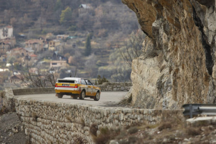 Unterwegs mit Walter Röhrl im Audi Rallye quattro am Col de Turini (Rallye Monte Carlo)