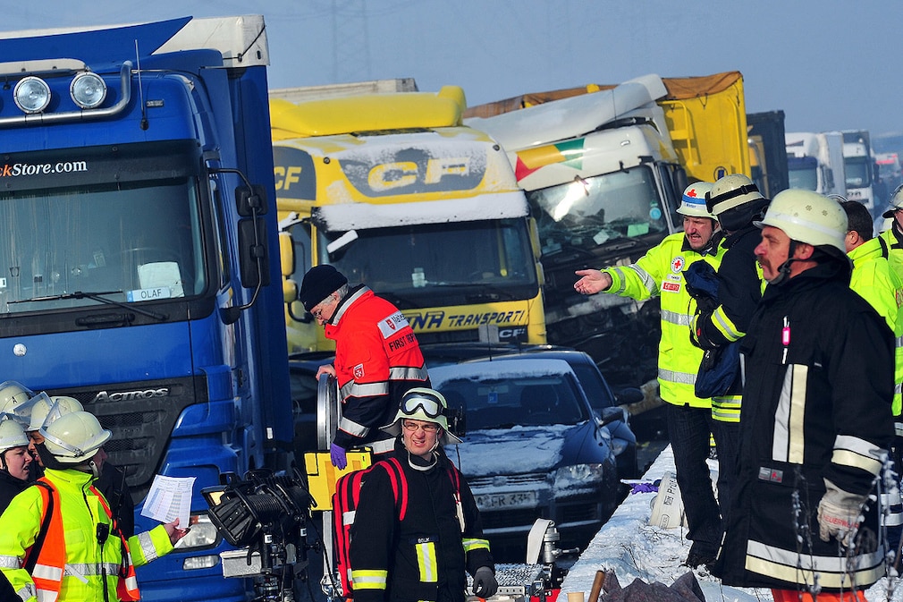 Nebel-Unfall mit 58 Autos