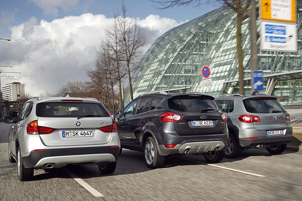 BMW X1 xDrive 18d Ford Kuga 2.0 TDCi 4x4 VW Tiguan 2.0 TDI 4Motion