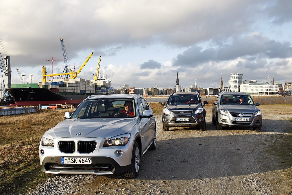 BMW X1 xDrive 18d Ford Kuga 2.0 TDCi 4x4 VW Tiguan 2.0 TDI 4Motion