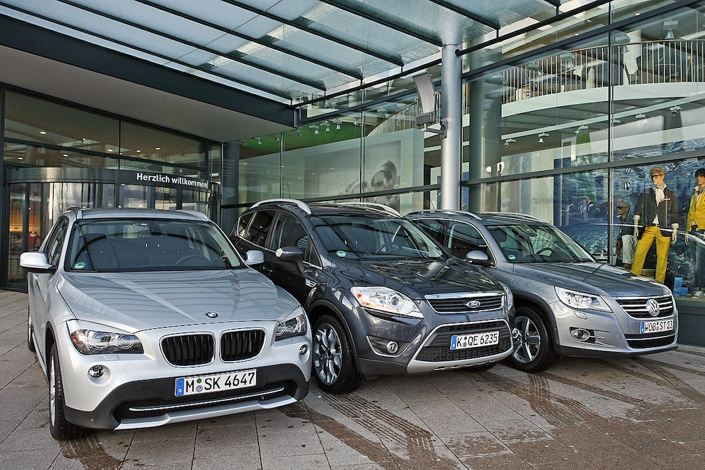 BMW X1 xDrive 18d Ford Kuga 2.0 TDCi 4x4 VW Tiguan 2.0 TDI 4Motion