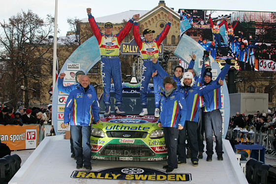 Podium Rallye Schweden