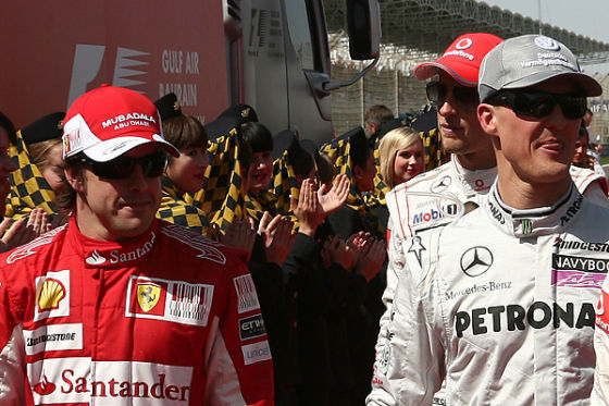 Fernando Alonso und Michael Schumacher