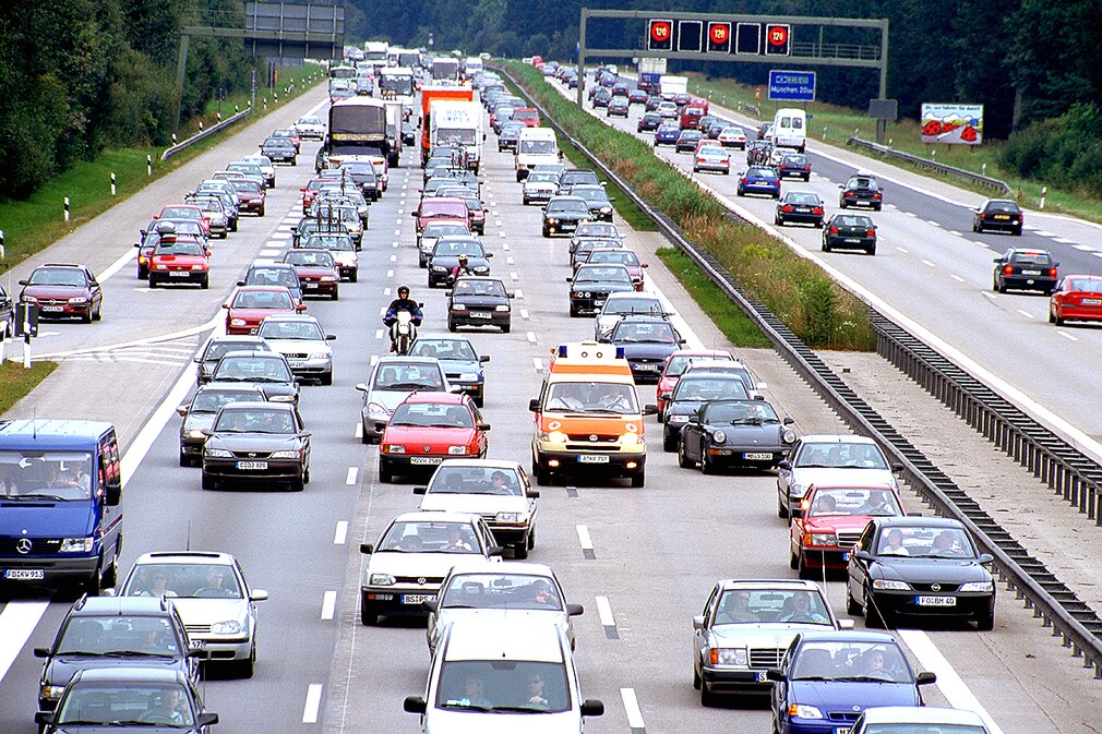 Stau auf der Autobahn