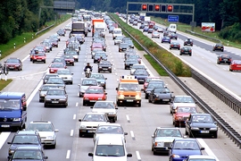 Stau auf der Autobahn