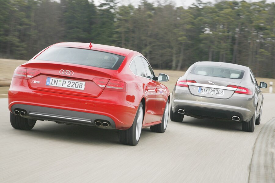 Audi S5 Sportback Jaguar XF 5.0