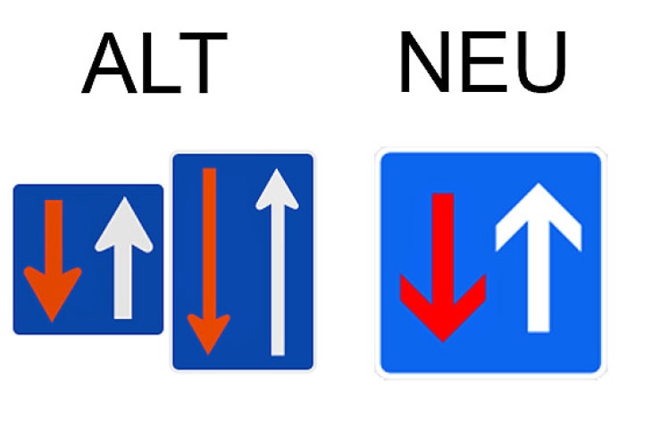 Verkehrsschild Vorrang vor dem Gegenverkehr
