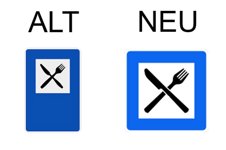 Verkehrsschild Autobahngasthaus