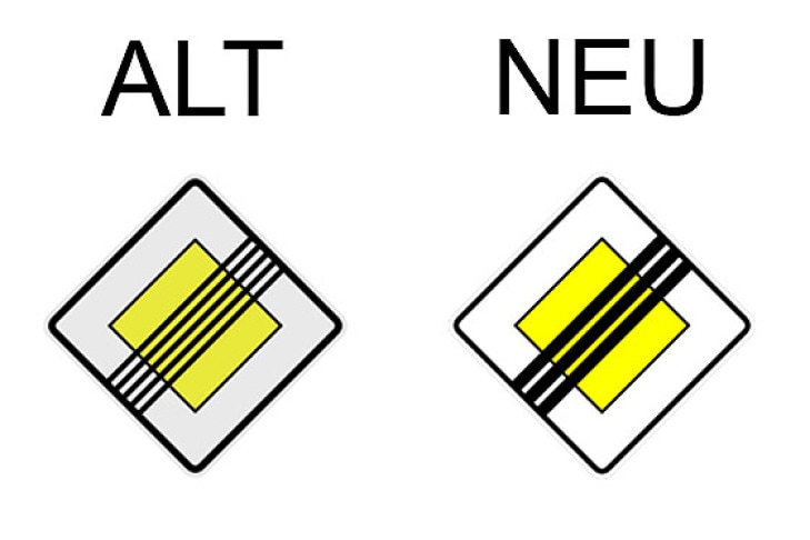Verkehrsschild Ende der Vorfahrtstraße