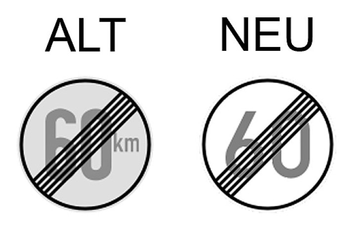 Verkehrsschild Ende der vorgeschriebenen Mindestgeschwindigkeit