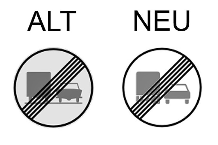 Verkehrsschild Ende des Überholverbotes