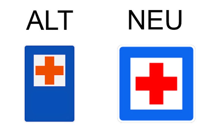 Verkehrsschild Erste Hilfe