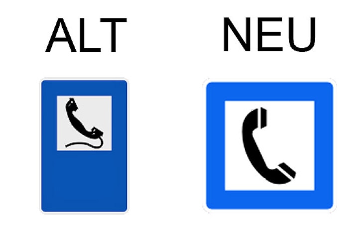 Verkehrsschild Fernsprecher