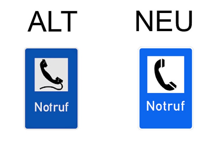 Verkehrsschild Fernsprecher Notruf