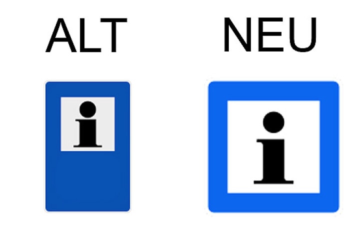 Verkehrsschild Fremdenverkehrsbüro oder Auskunftsstelle