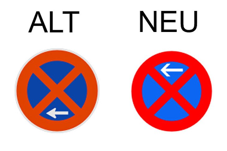 Verkehrsschild Halteverbot (Anfang)