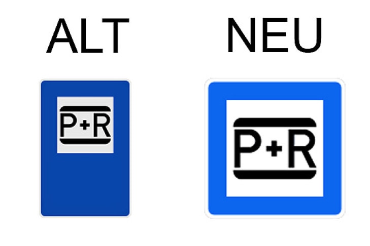 Verkehrsschild Parken und Reisen