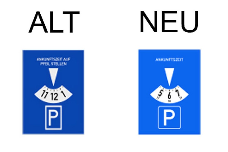 Verkehrsschild Parkscheibe