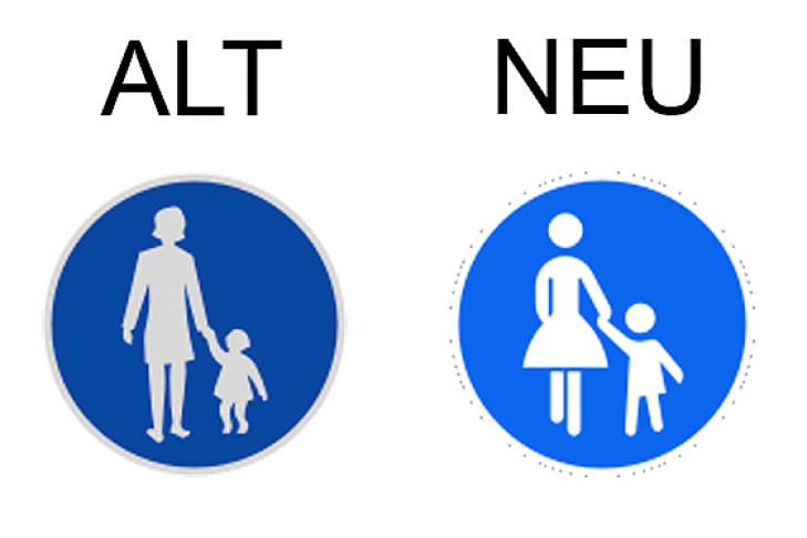 Verkehrsschild Sonderweg Fußgänger