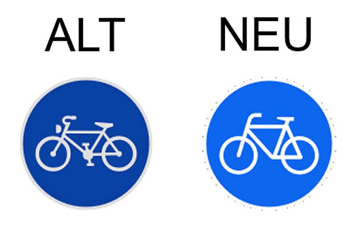 Verkehrsschild Sonderweg Radfahrer