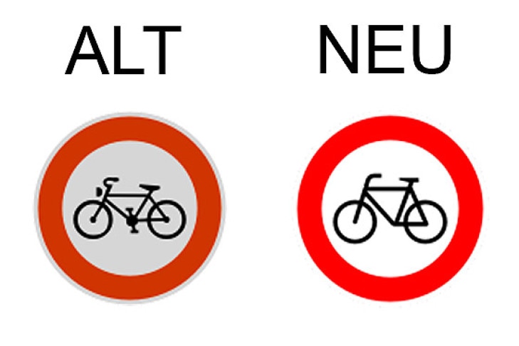 Verkehrsschild Verbot für Radfahrer