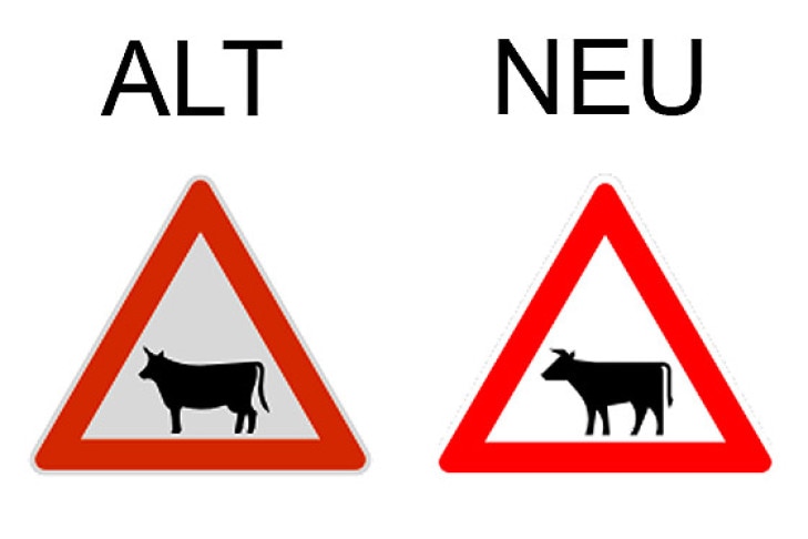 Verkehrsschild Viehtrieb