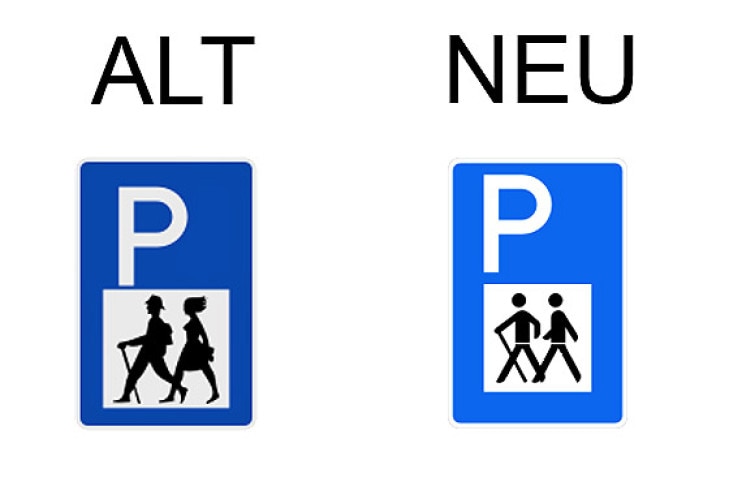 Verkehrsschild Wandererparkplatz