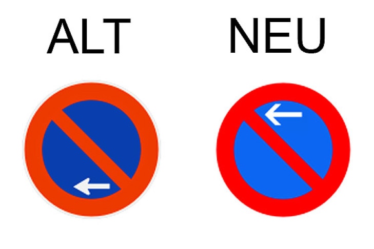 Verkehrsschild eingeschränktes Halteverbot (Anfang)