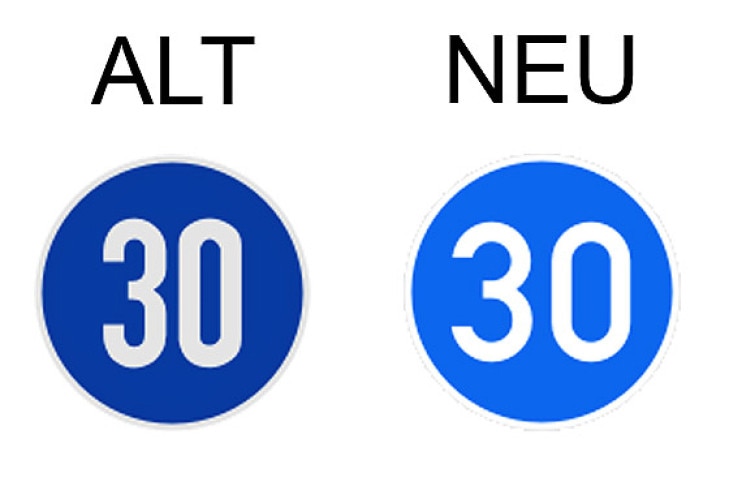 Verkehrsschild vorgeschriebene Mindestgeschwindigkeit