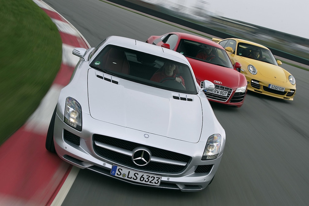Mercedes SLS/Porsche 911 Turbo/Audi R8 5.2 FSI