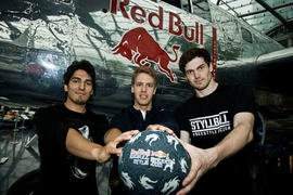 Sebastian Vettel beim Werbespot-Dreh