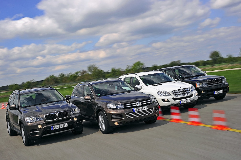 BMW X5 xDrive30d VW Touareg V6 TDI BlueMotion Mercedes ML 350 BlueTec Range Rover Sport 3.0 TDV6 SE