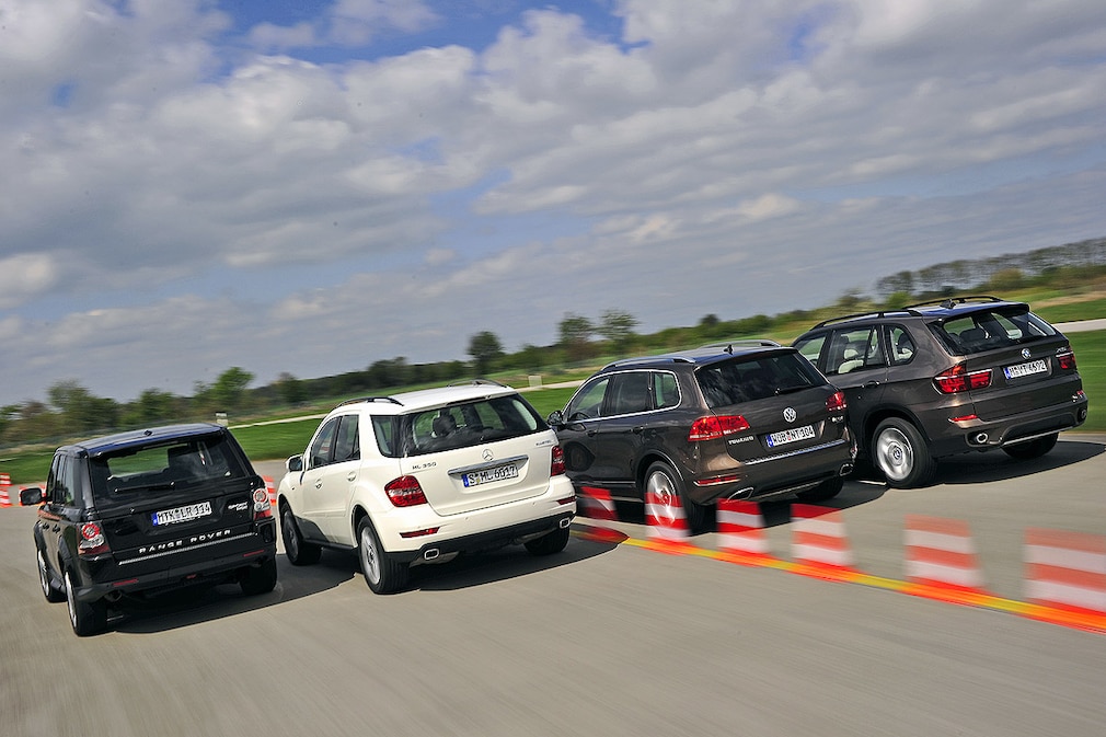 Range Rover Sport 3.0 TDV6 SE Mercedes ML 350 BlueTec VW Touareg V6 TDI BlueMotion BMW X5 xDrive30d
