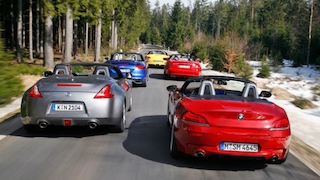 Audi TT RS BMW Z4 Mercedes SLK 350 Nissan 370 Z Porsche Boxster S