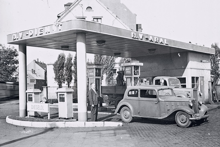 Aral-Tankstelle von 1938 (spätere Aufnahme)