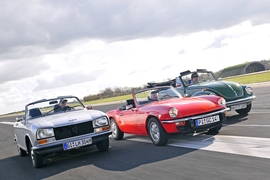 Peugeot 304 S Triumph Spitfire 1500 VW 1302 LS