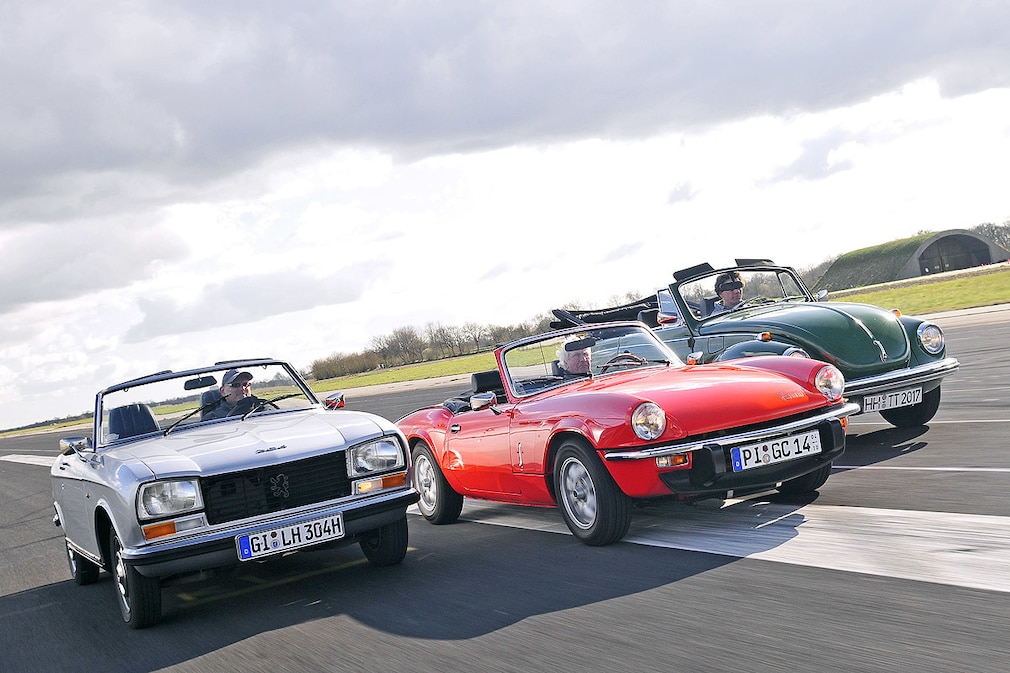 Peugeot 304 S Triumph Spitfire 1500 VW 1302 LS