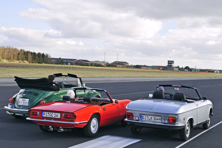 Peugeot 304 S Cabriolet VW 1302 Cabrio Triumph Spitfire 1500