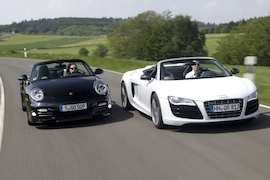 Porsche 911 Turbo S Cabrio Audi R8 V10 Spyder