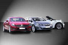 Mercedes CLS, Opel Astra Sports Tourer und Mini Roadster