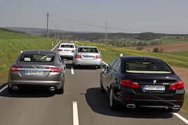 Jaguar XF 5.0 V8 Audi S6 Mercedes E-Klasse E 500 5er BMW 550i