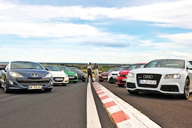 Peugeot RCZ, Honda CR-Z, Renault Clio R.S. Cup, Alfa MiTo Quadrifoglio Verde, Audi RS 5, VW Golf R, Ford Focus RS, BMW 335i