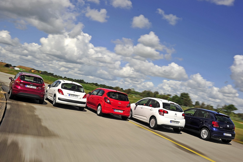 Ford Fiesta 1.6 TDCi Econetic Peugeot 207 99g HDi FAP 90 Opel Corsa 1.3 CDTI ecoFLEX Citroën C3 HDi 90 FAP 99g VW Polo 1.6 TDI BMT
